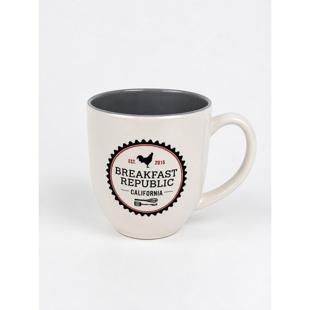 Breakfast Republic California Ceramic Coffee Mug Gray Interior Funny Restaurant